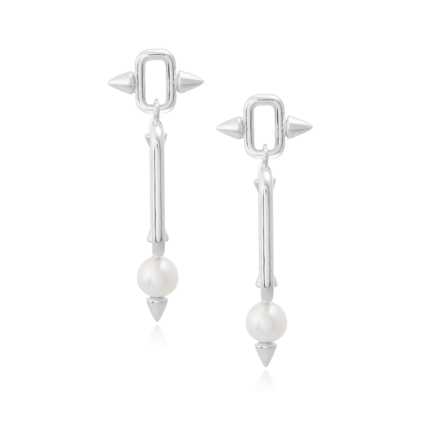 Pendientes Spike Pearl Danglers