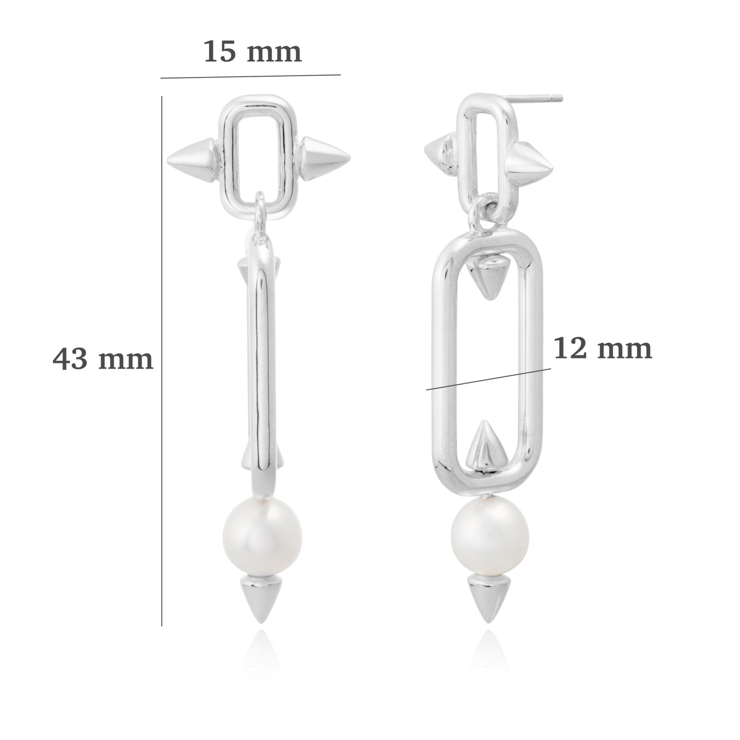 Pendientes Spike Pearl Danglers