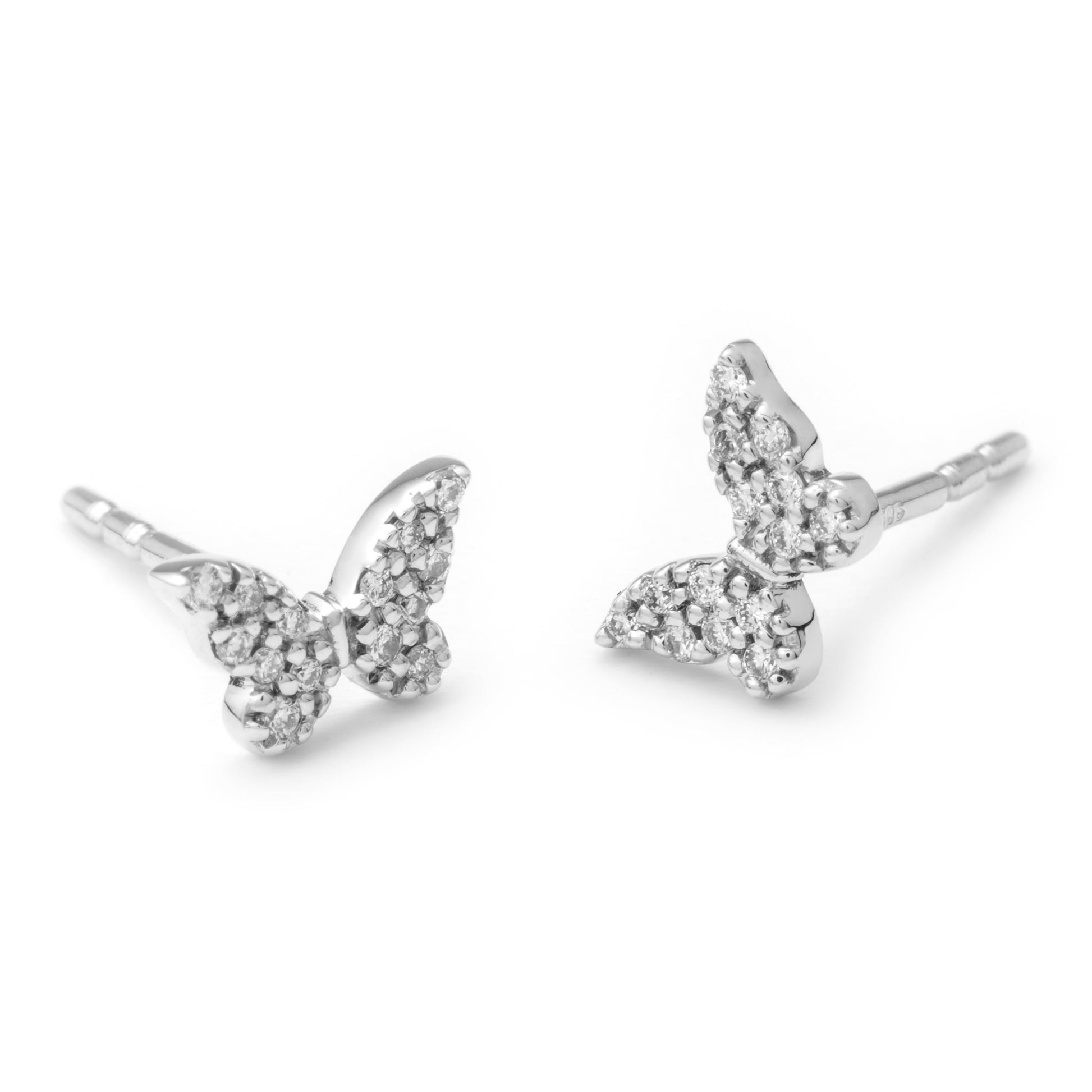 Handgefertigte Butterfly Sparkle Studs mit Zirkonia | PaLu Jewelry