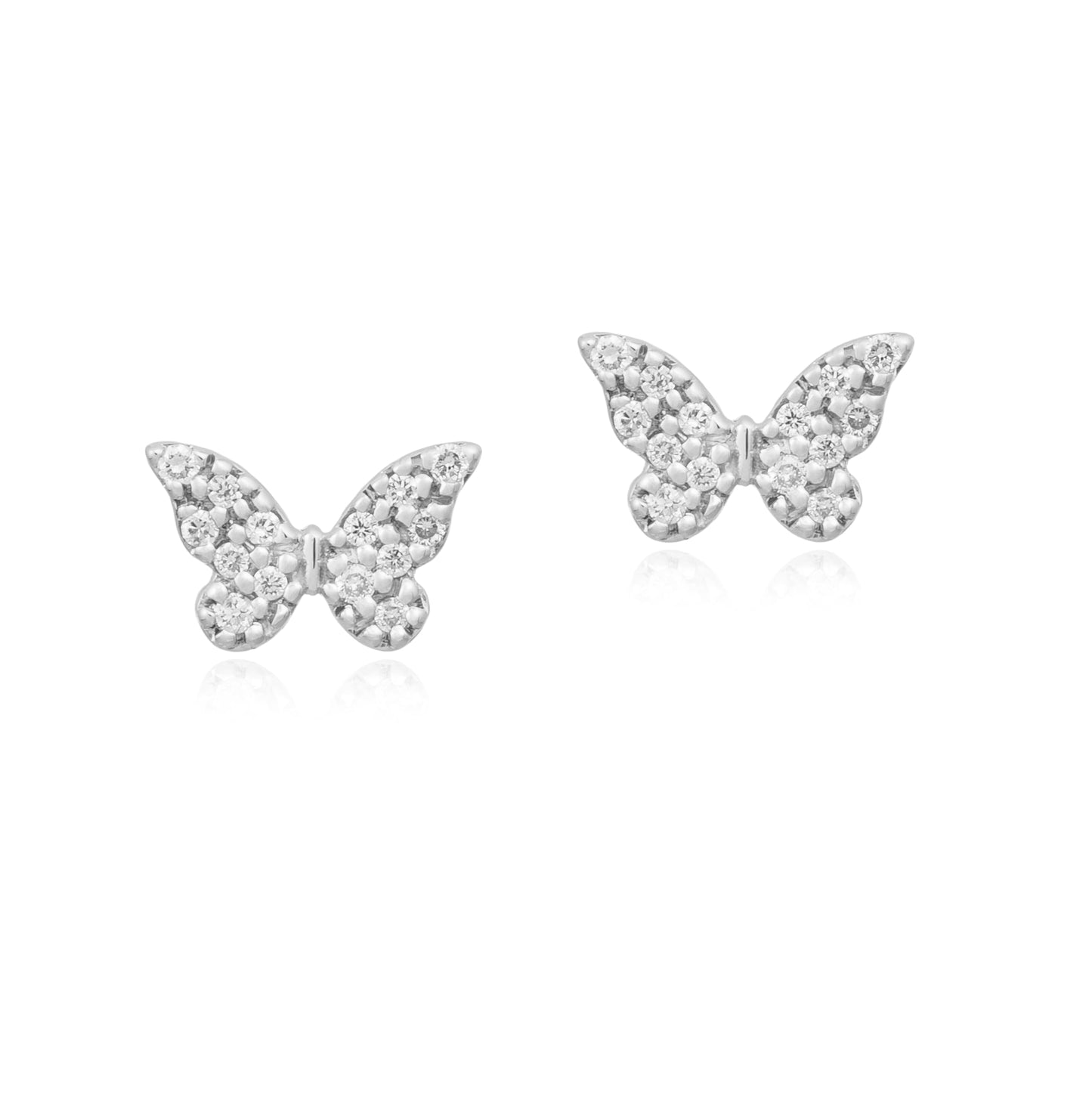 Handgefertigte Butterfly Sparkle Studs mit Zirkonia | PaLu Jewelry