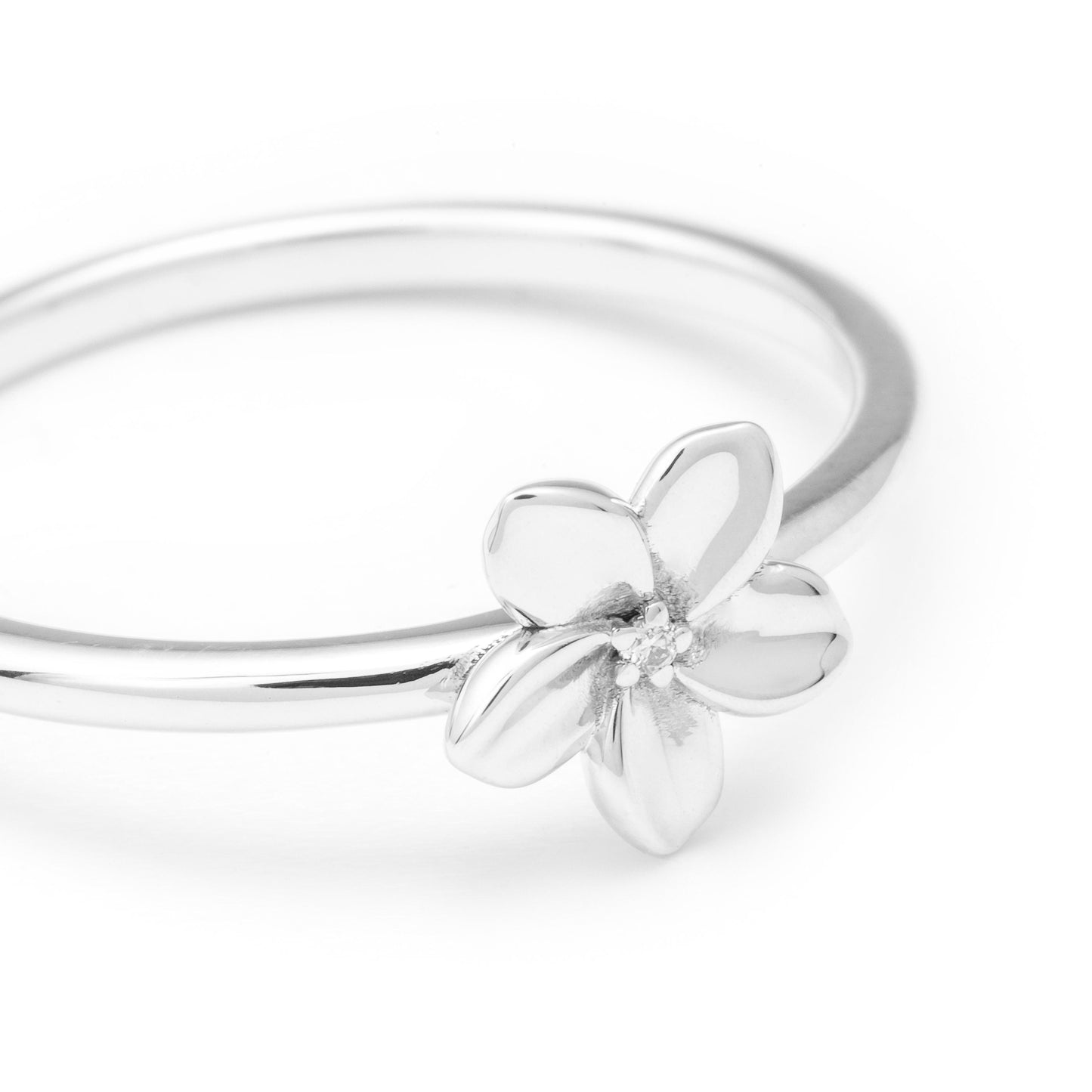 Handgefertigter Flower Ring mit Zirkonia | PaLu Jewelry