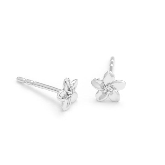 Handgefertigte Ohrringe Flower Studs mit Zirkonia | PaLu Jewelry