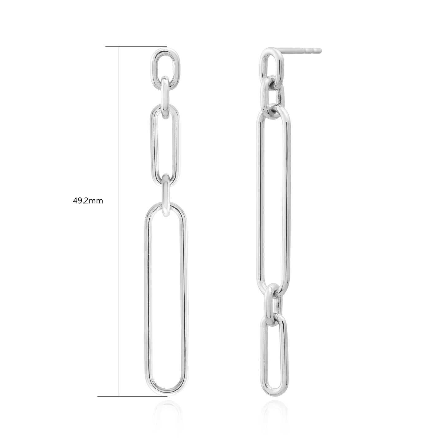 Handgefertigte Ohrringe Linear Link Studs | PaLu Jewelry