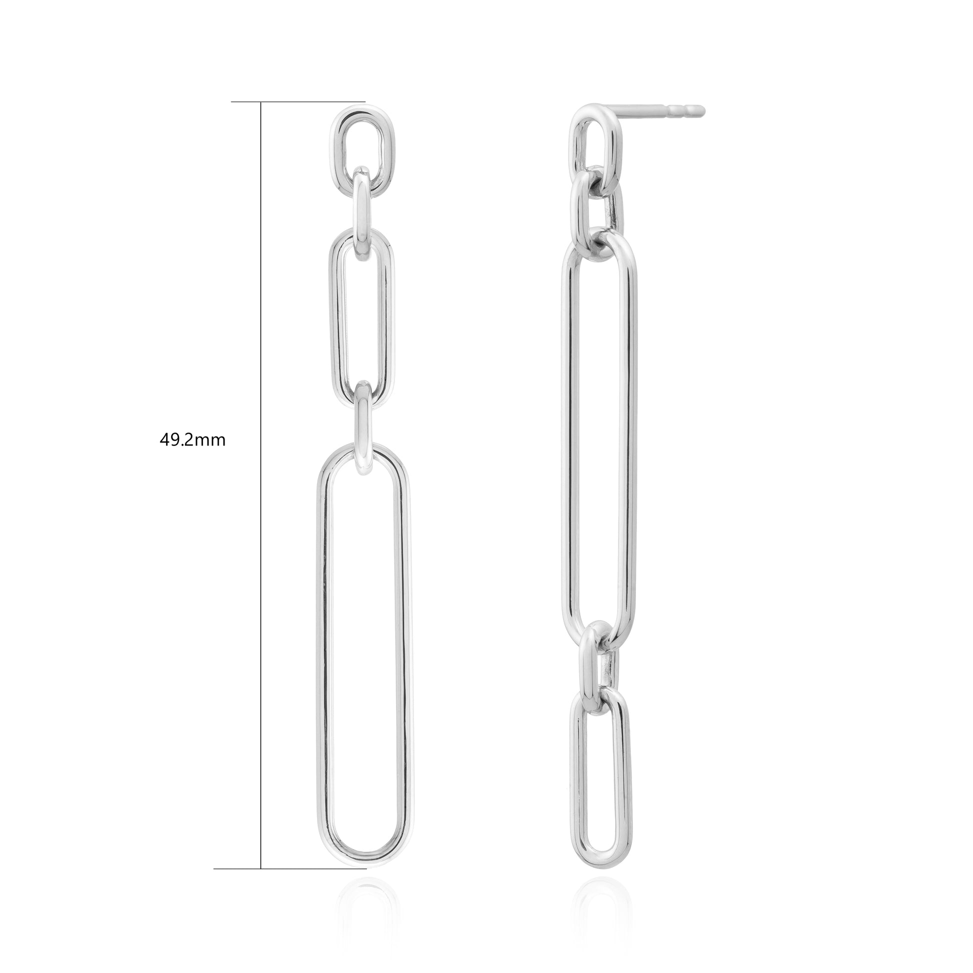 Handgefertigte Ohrringe Linear Link Studs | PaLu Jewelry