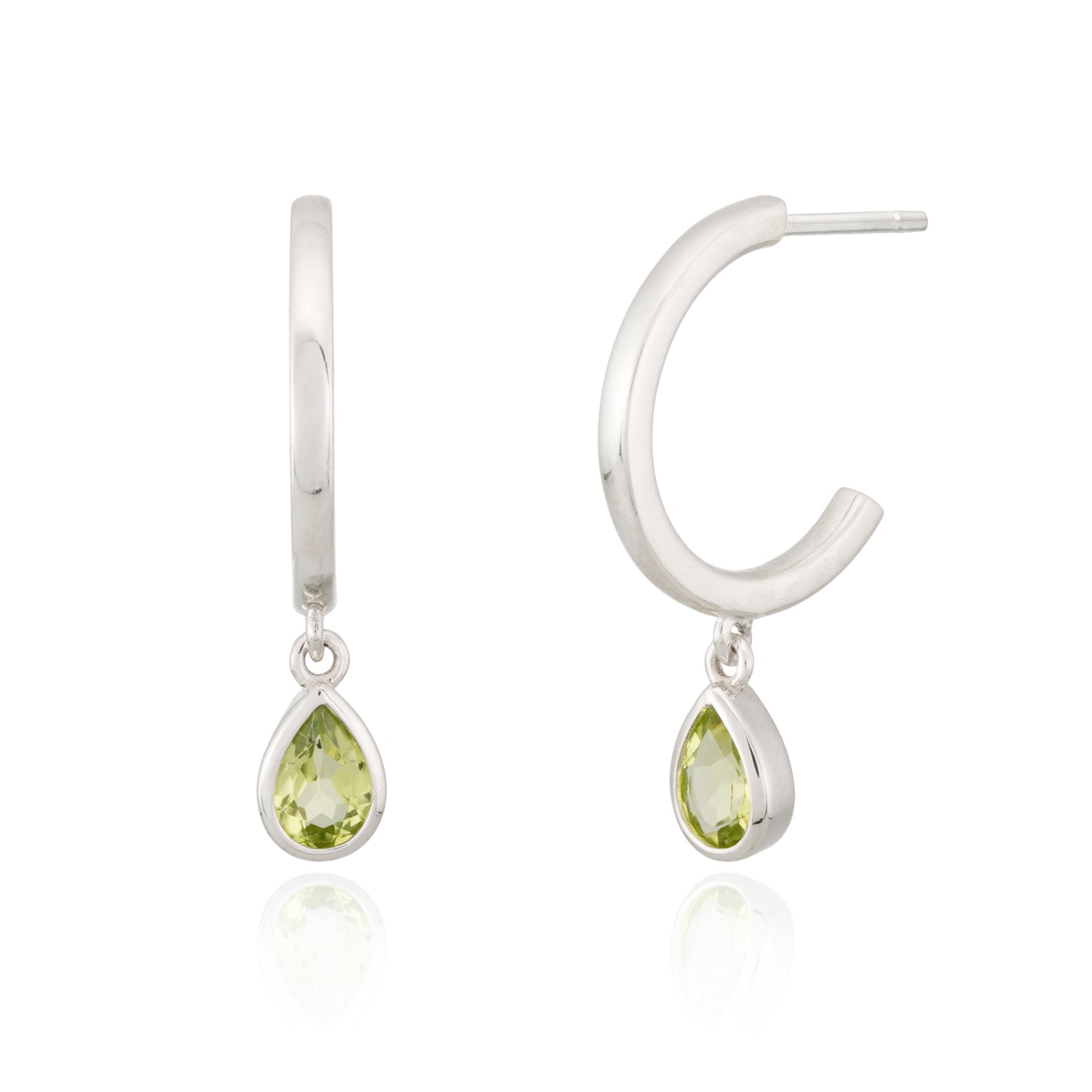 Handgefertigte Elegance Hoops mit Edelstein | PaLu Jewelry