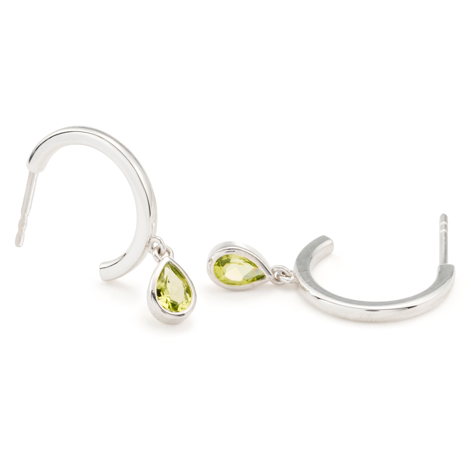 Handgefertigte Elegance Hoops mit Edelstein | PaLu Jewelry
