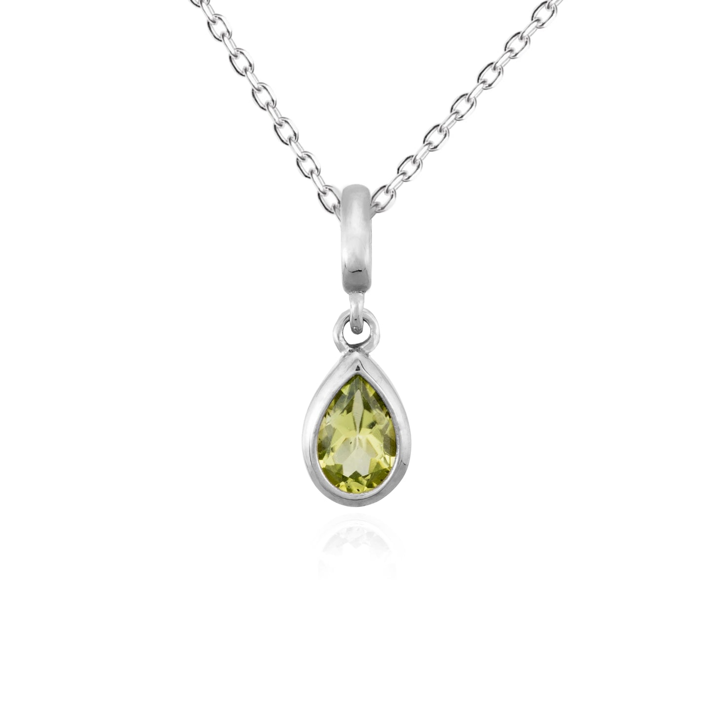 Handgefertigter Anhänger Elegance Drop mit Edelstein und Kette | PaLu Jewelry