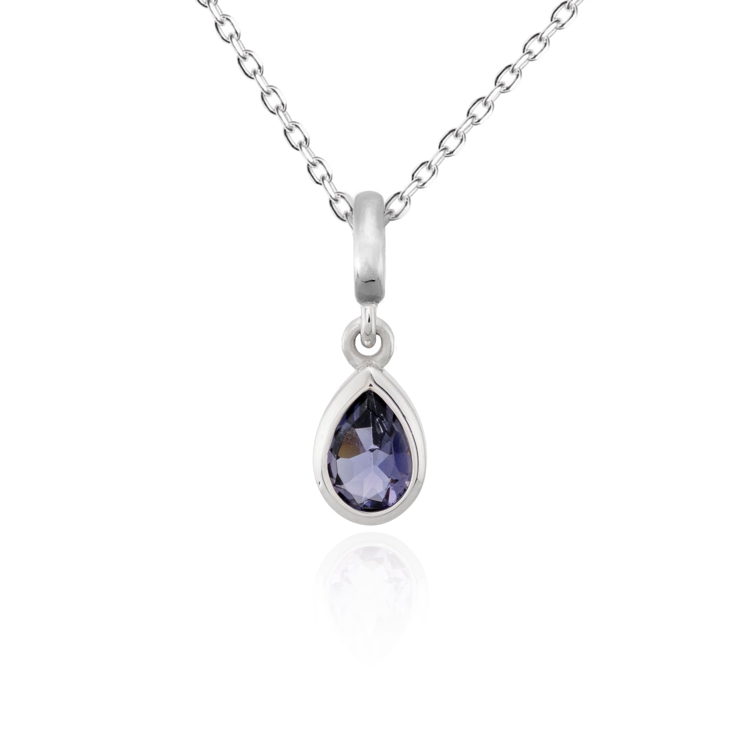 Handgefertigter Anhänger Elegance Drop mit Edelstein und Kette | PaLu Jewelry