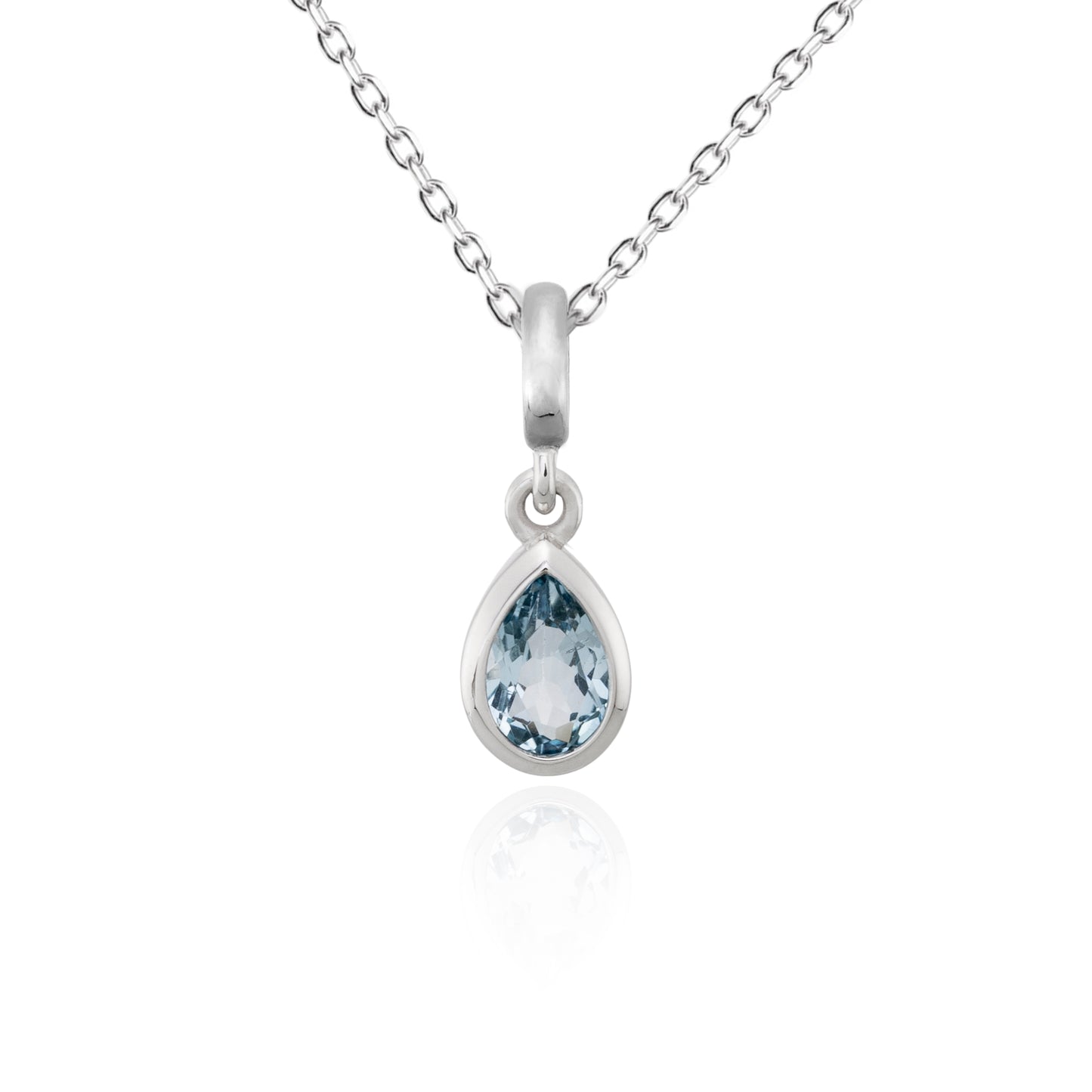 Handgefertigter Anhänger Elegance Drop mit Edelstein und Kette | PaLu Jewelry