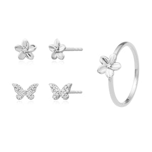 Floral Trio – Ohrringe & Ring